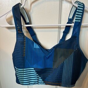 Brooks Blue Geometric Sports Bra Size 36C